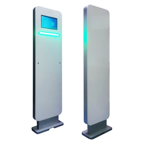 UHF RFID security gate pedestals with touchscreen and light bar